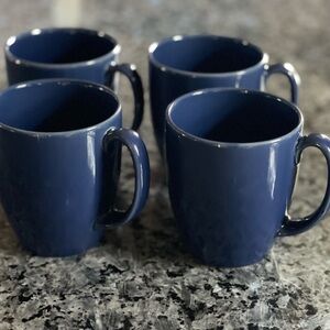 Corelle set of 4 coffe / tea mugs Cobalt Blue